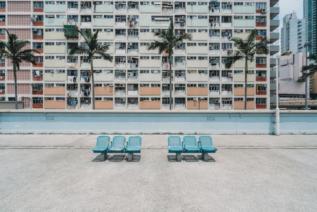 Urban area in Hong Kong city