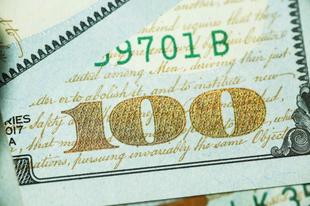 100 Dollar Bill close up